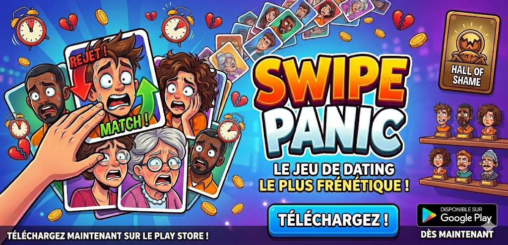 Bannière promotionnelle Swipe Panic